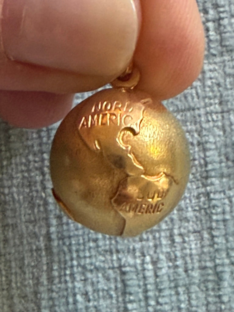 18K Small Solid Globe Charm