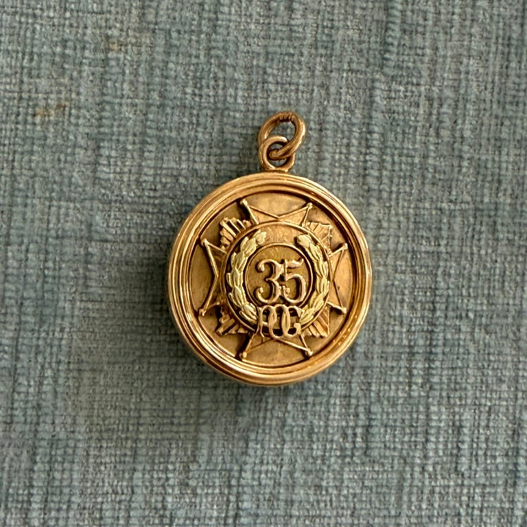 14k Lion Diamond and Ruby Locket