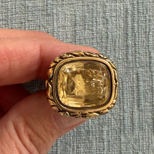 14k Citrine Fob From the Kellogg Estate