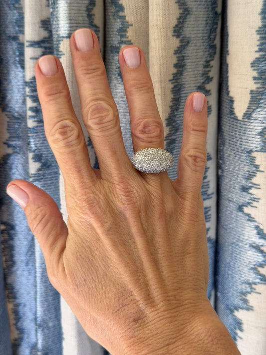 14K Pave Diamond East/West Ring
