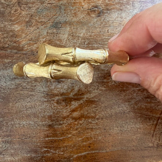 14K Bamboo Bypass Bracelet