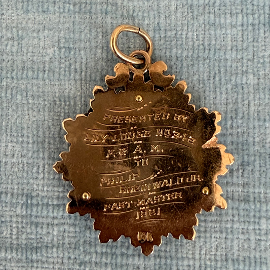 14k Antique Masonic Charm
