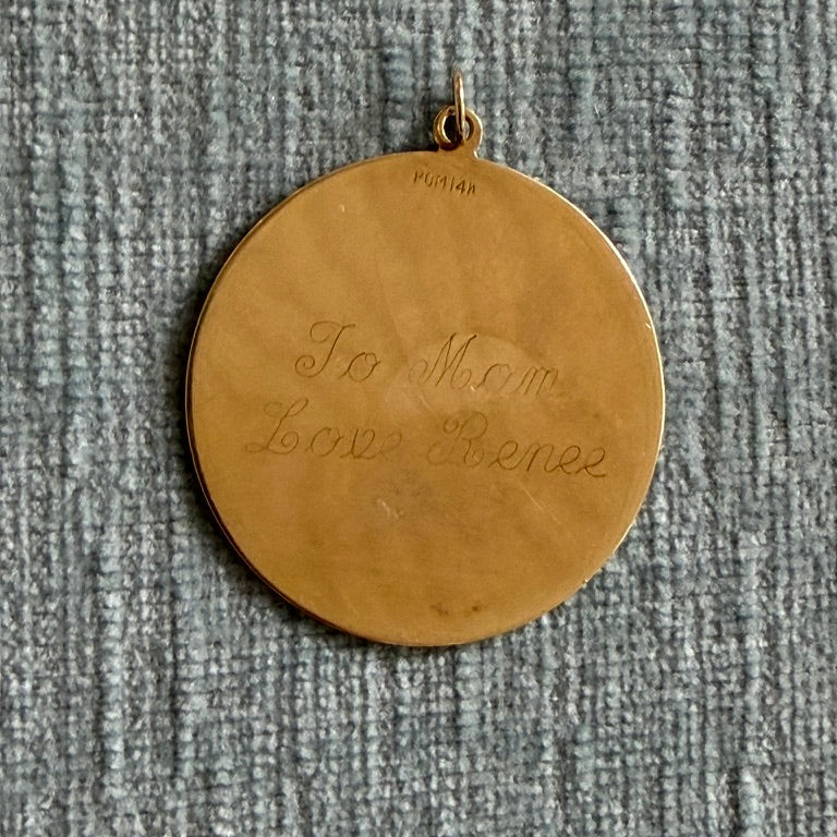 14k Large Aries Charm