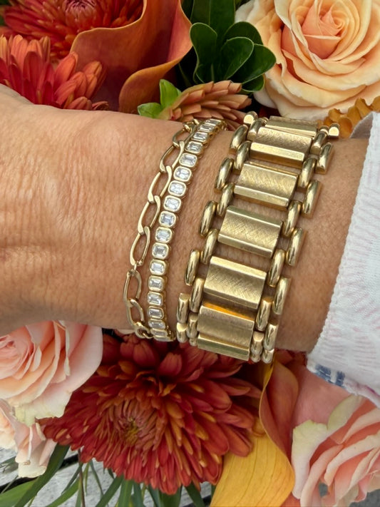 14k Retro Link Bracelet