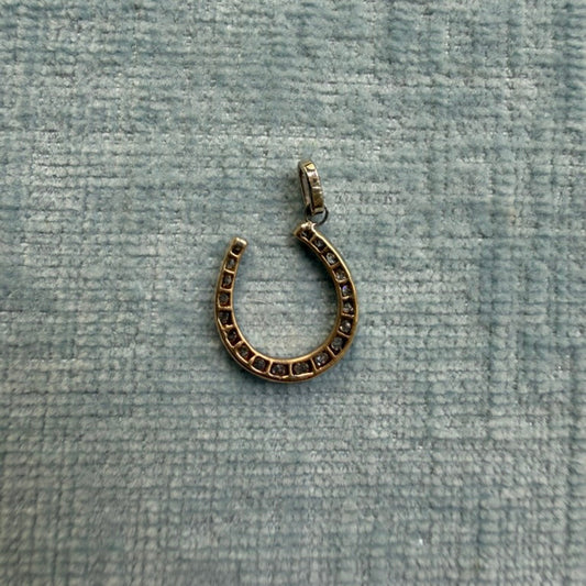 14K-15K Edwardian Diamond Horseshoe Charm