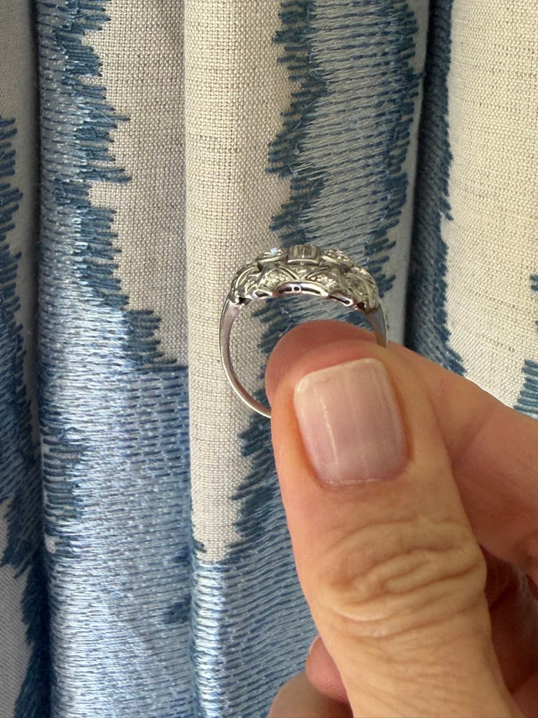 Platinum Deco Diamond Ring