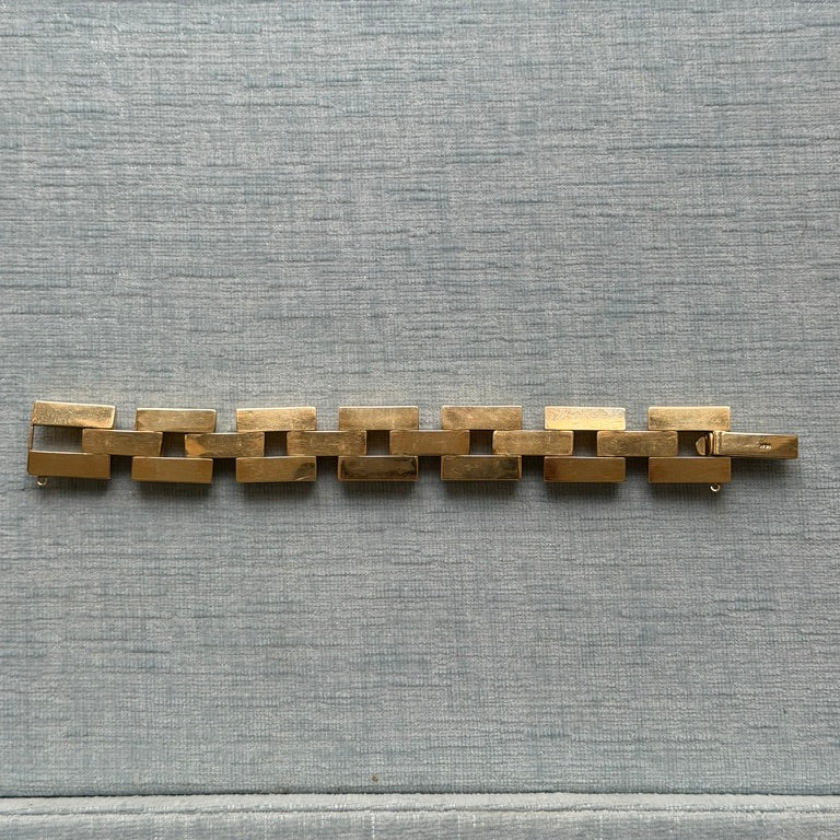 14k Chunky Retro Link Bracelet