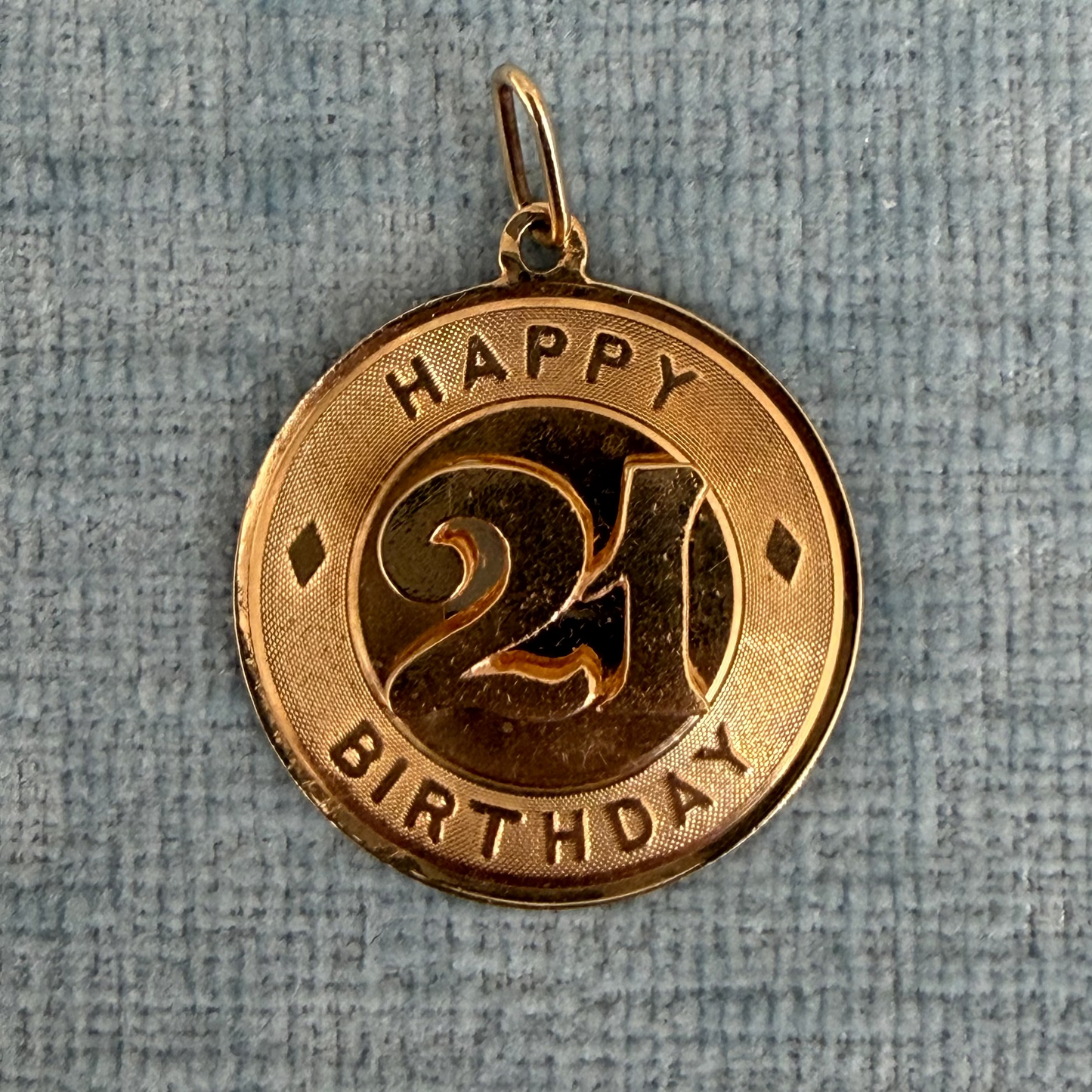14k Happy 21st Birthday Charm
