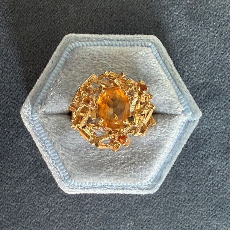 14k Citrine Bird's Nest Ring
