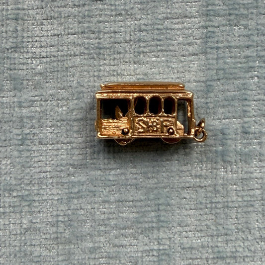 14k Cable Car Charm