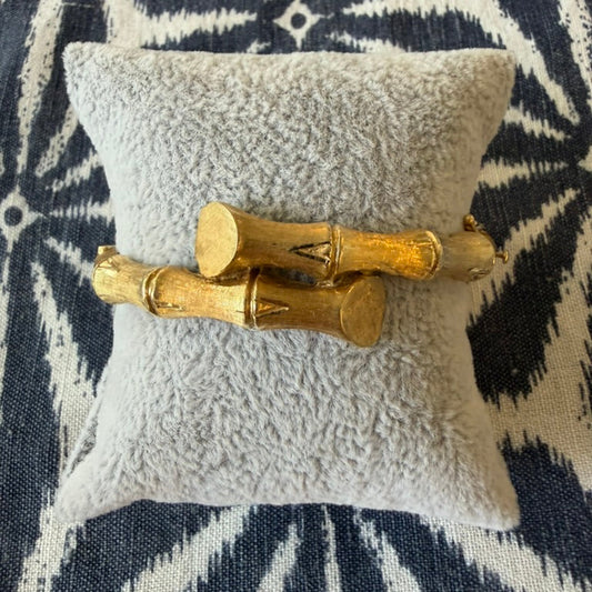 14K Bamboo Bypass Bracelet