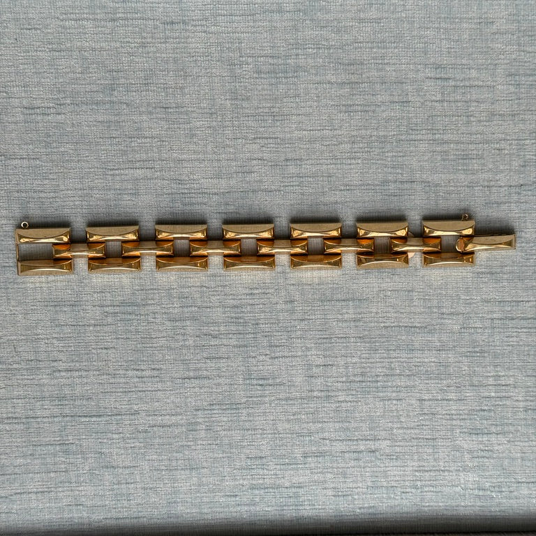 14k Chunky Retro Link Bracelet