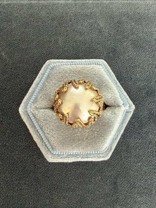 14k Pearl Cocktail Ring
