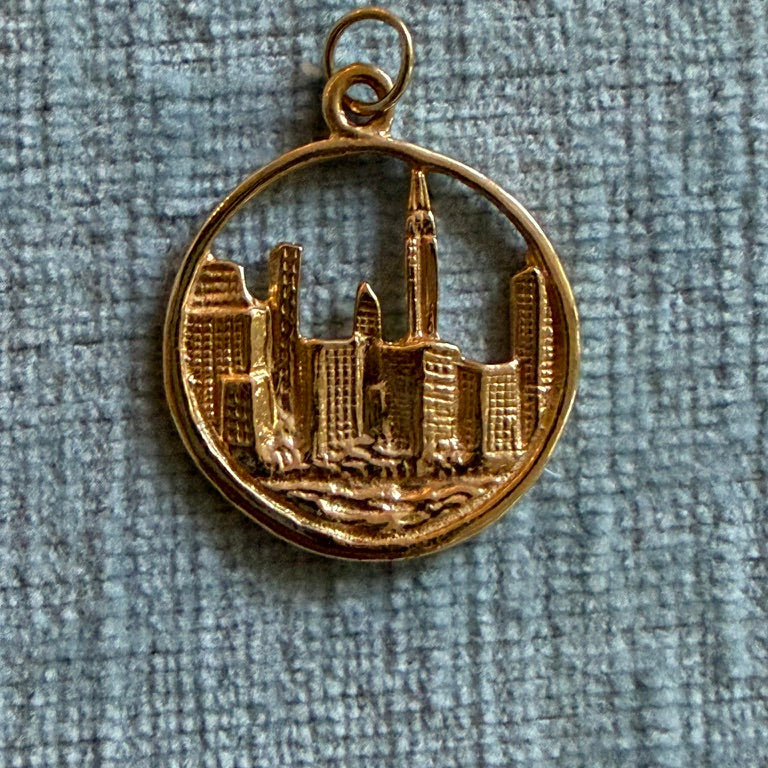 14k New York City Skyline Charm