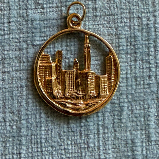14k New York City Skyline Charm