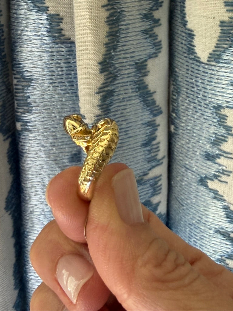 18k Fish Bypass Ring