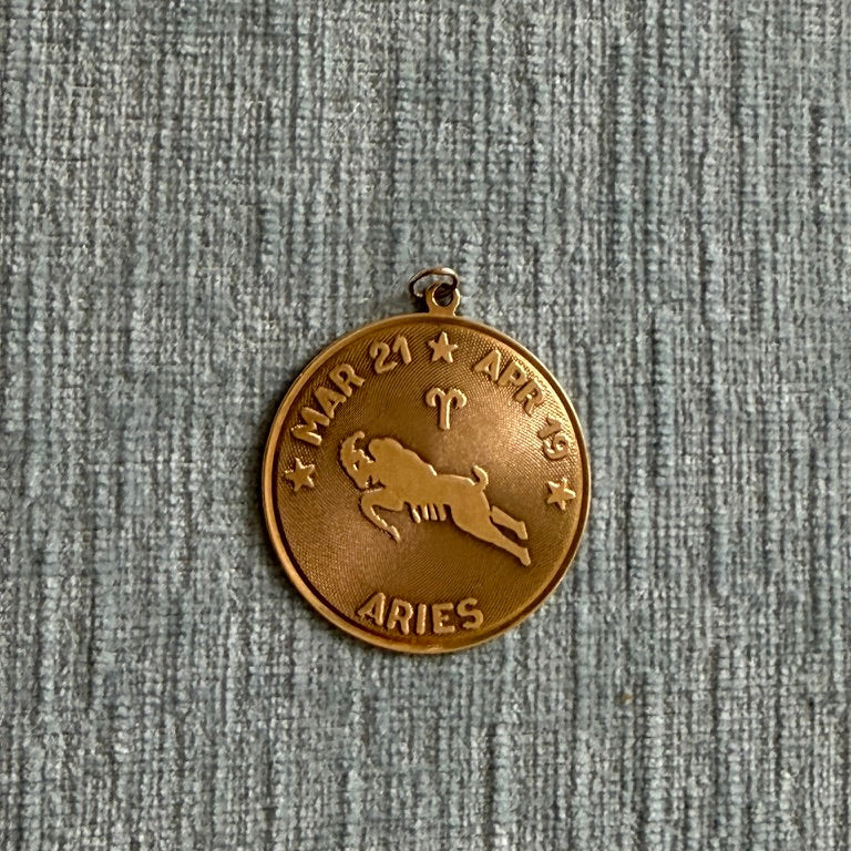 14k Large Aries Charm