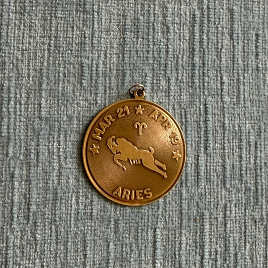 14k Large Aries Charm
