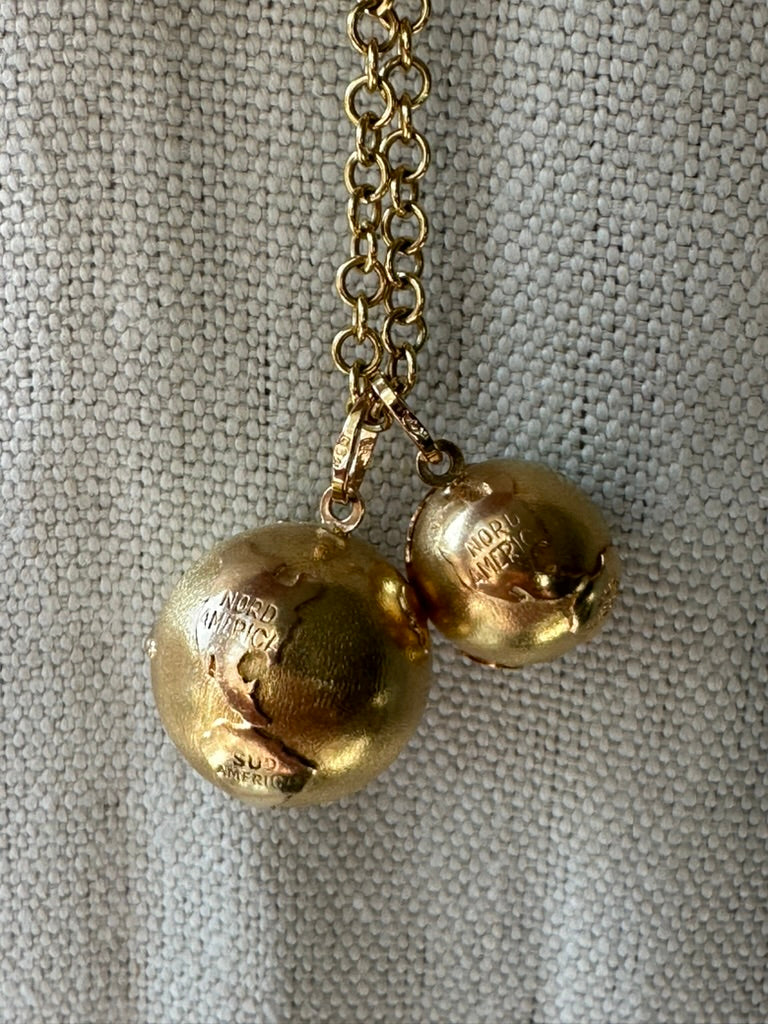 18K Small Solid Globe Charm