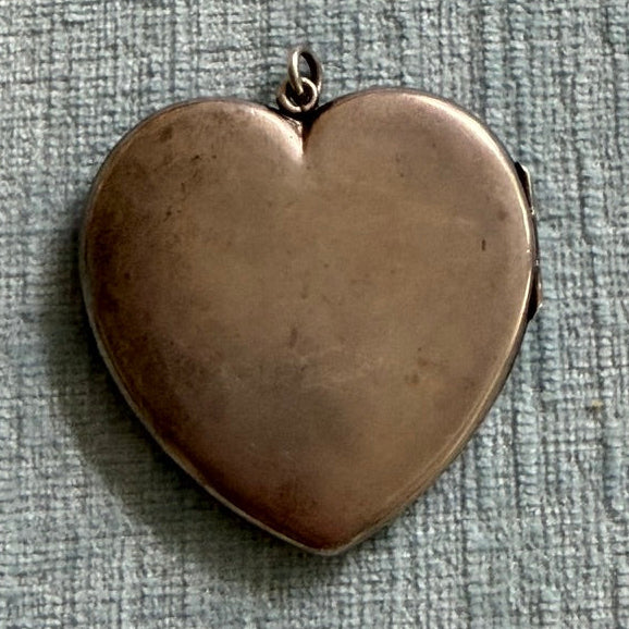 Sterling Silver XL Edwardian Large Heart Locket