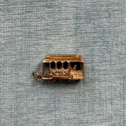 14k Cable Car Charm
