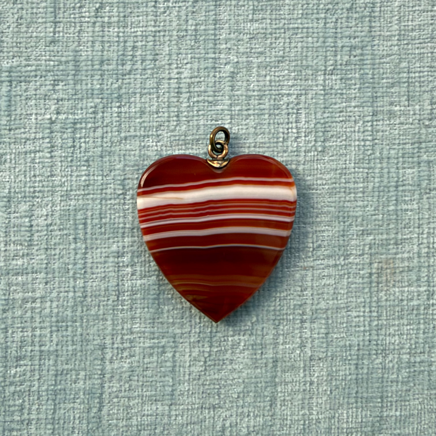 Gold Filled Agate Heart Charm