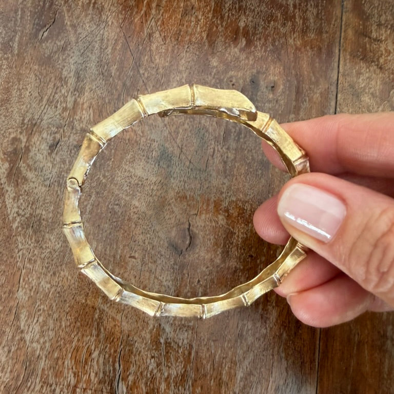 14K Bamboo Bypass Bracelet