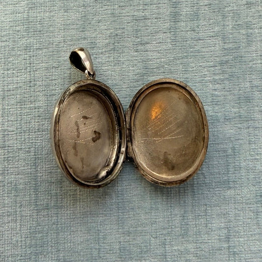 Sterling Silver Victorian Swallow Locket