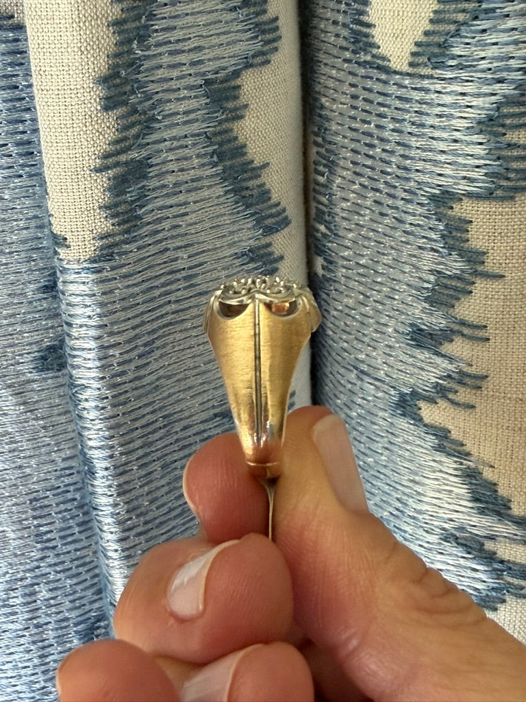 14k Two Tone Gold Flower and Diamond Ring