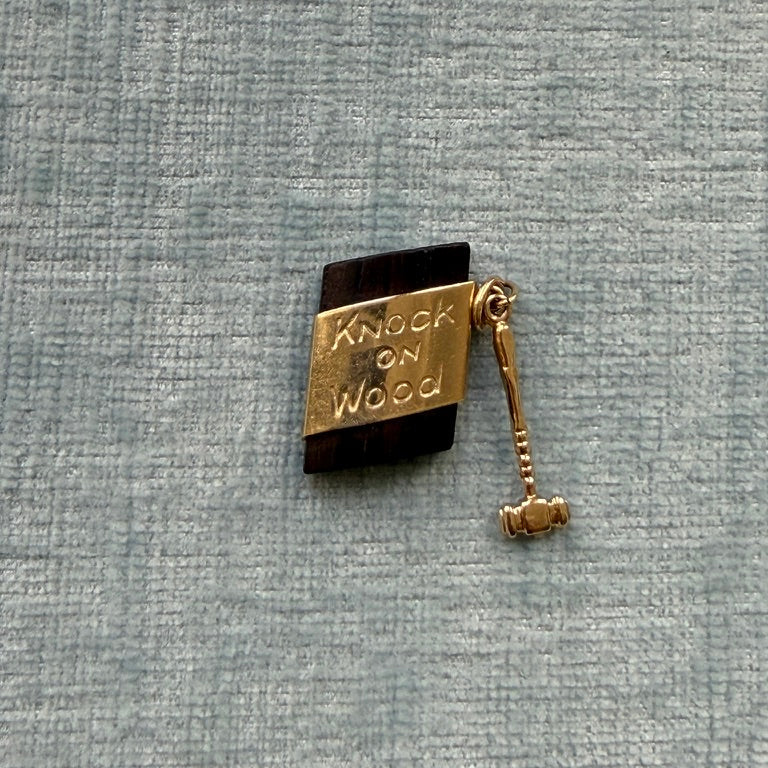 14k Knock On Wood Charm