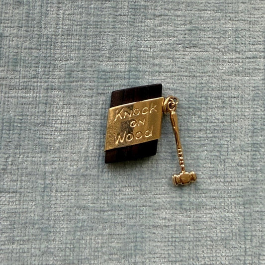 14k Knock On Wood Charm