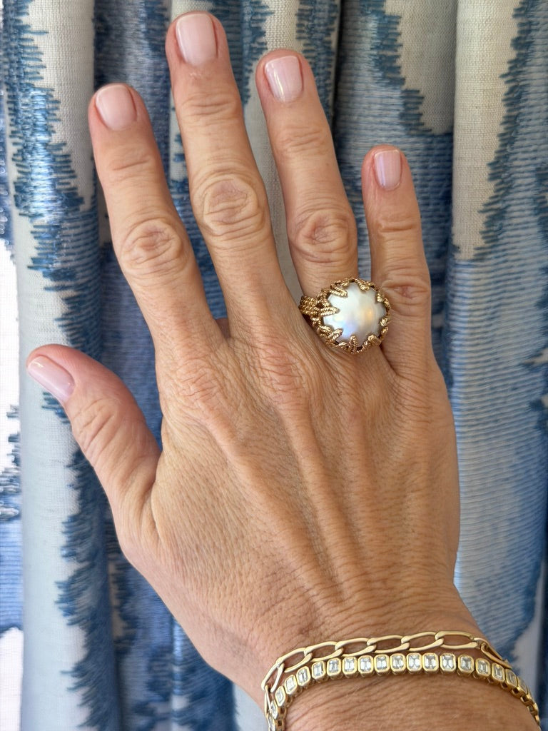 14k Pearl Cocktail Ring