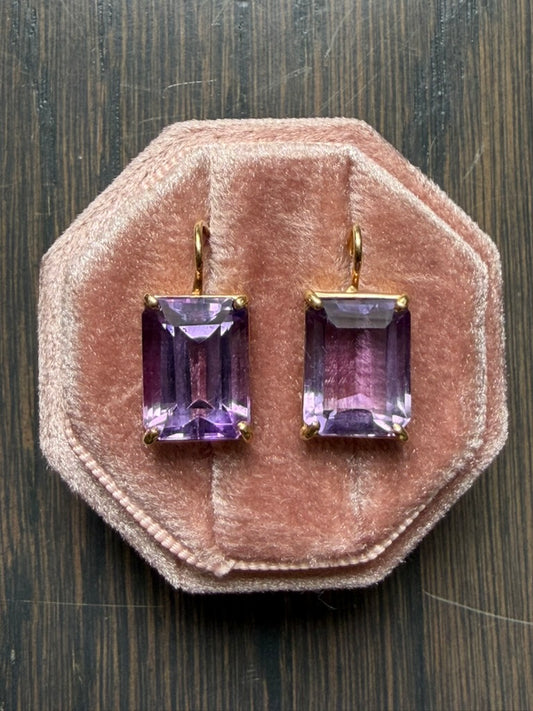 14k Amethyst Earrings