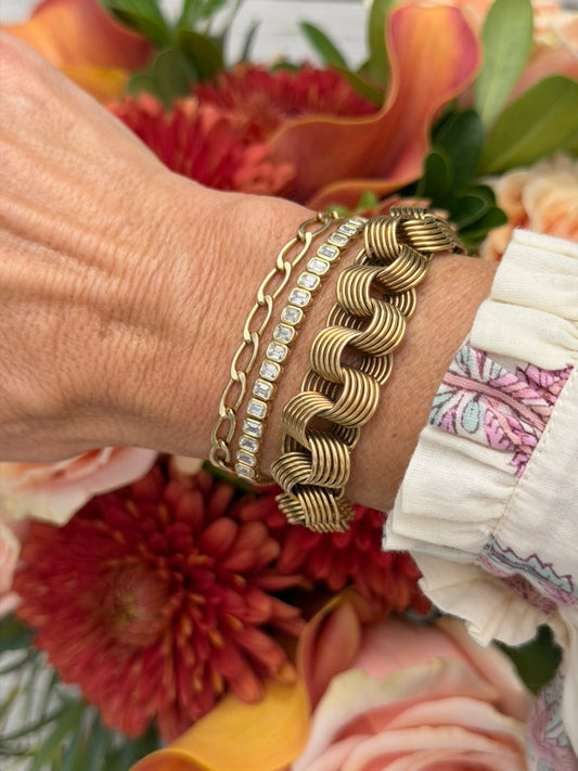 14k Chunky Ribbon Bracelet
