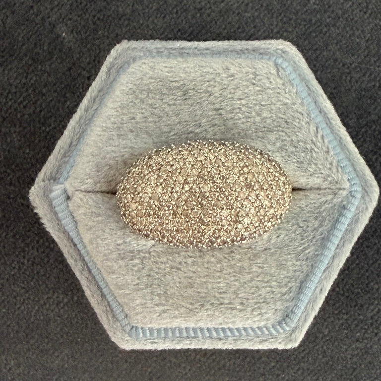 14K Pave Diamond East/West Ring