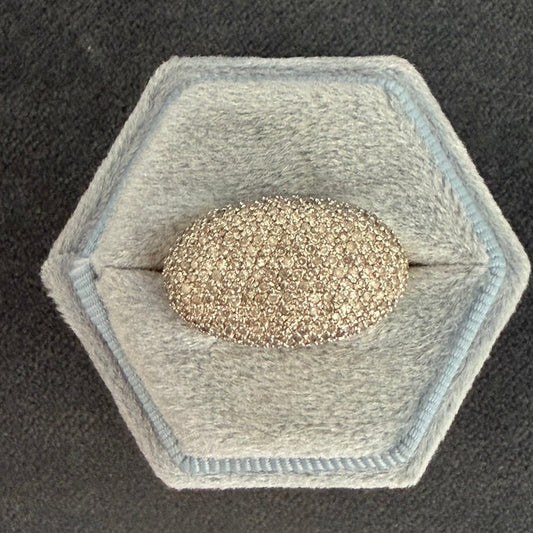 14K Pave Diamond East/West Ring