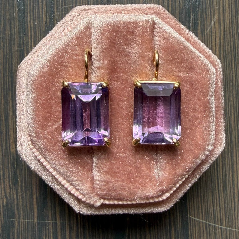 14k Amethyst Earrings
