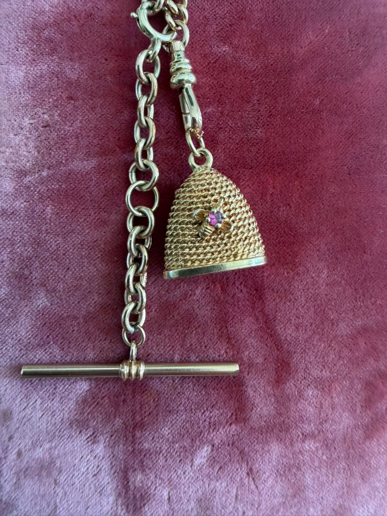 14K Dankner Ruby Beehive Charm