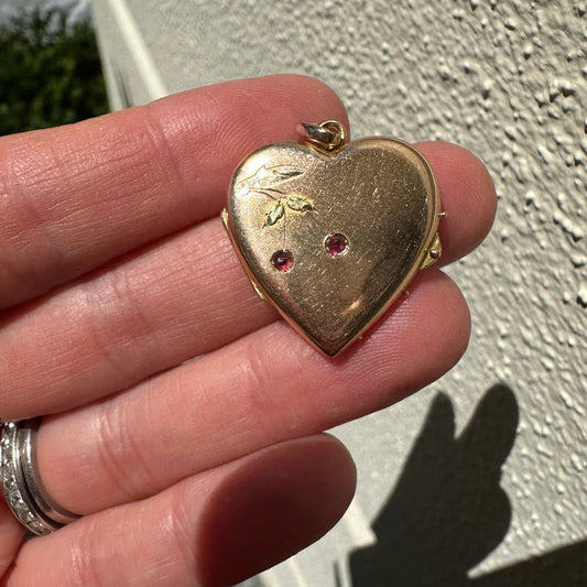 9 Carat Heart Locket with Cherries