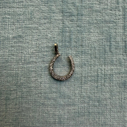 14K-15K Edwardian Diamond Horseshoe Charm