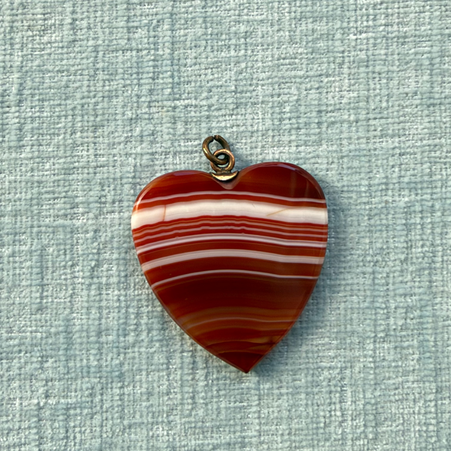 Gold Filled Agate Heart Charm