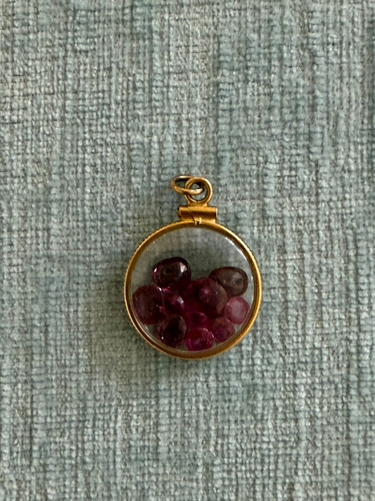 14K Ruby Shaker Charm