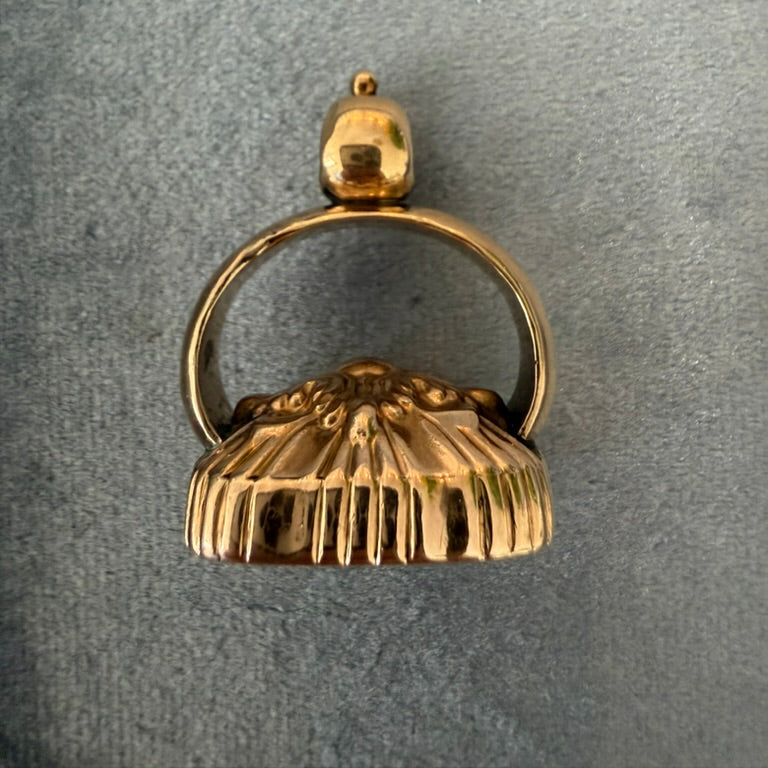 12K-14K Rose Gold Intaglio Fob with Family Crest