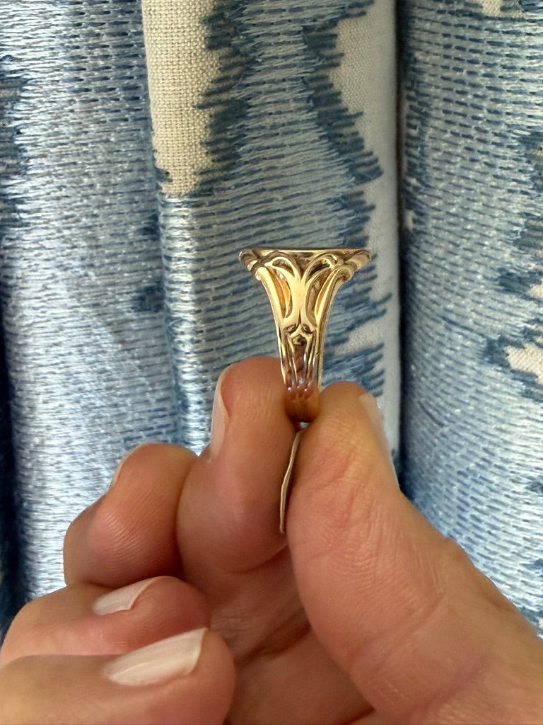 14k Oval Signet Ring