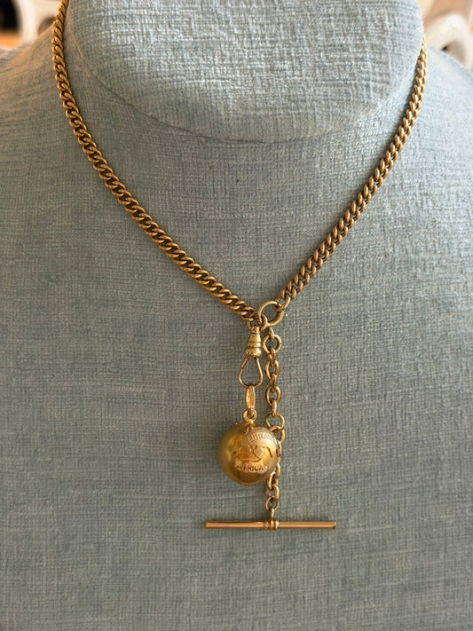 18K Small Solid Globe Charm