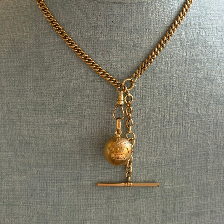 18k Solid Globe Charm