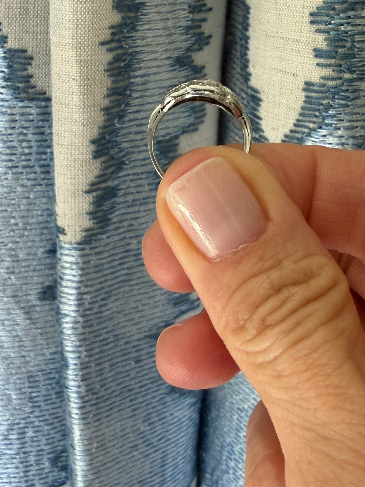 Platinum Diamond Deco Pinky Ring